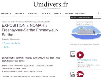 Exposition « Nomah » Fresnay-sur-Sarthe de Unidivers.fr