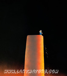 Le bruit de la chute - Peinture de Fabrice Milleville