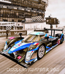 Peugeot 908 HDI FAP – Le Mans 2009 - Peinture de François Bruère