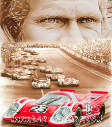 Porsche 917 K – Le Mans 1971 – Steve de François Bruère Porsche 917 K – Le Mans 1971 – Steve - Peinture de François Bruère