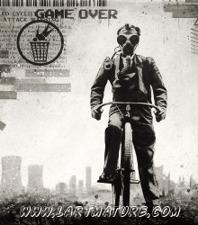 The Masked Cyclist - Art numérique, Peinture, Photographie, --Collage numérique de Willy Bihoreau