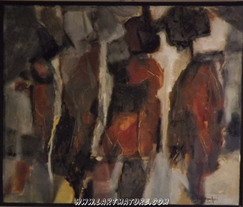Roches en Sicile - Peinture de André Schembri