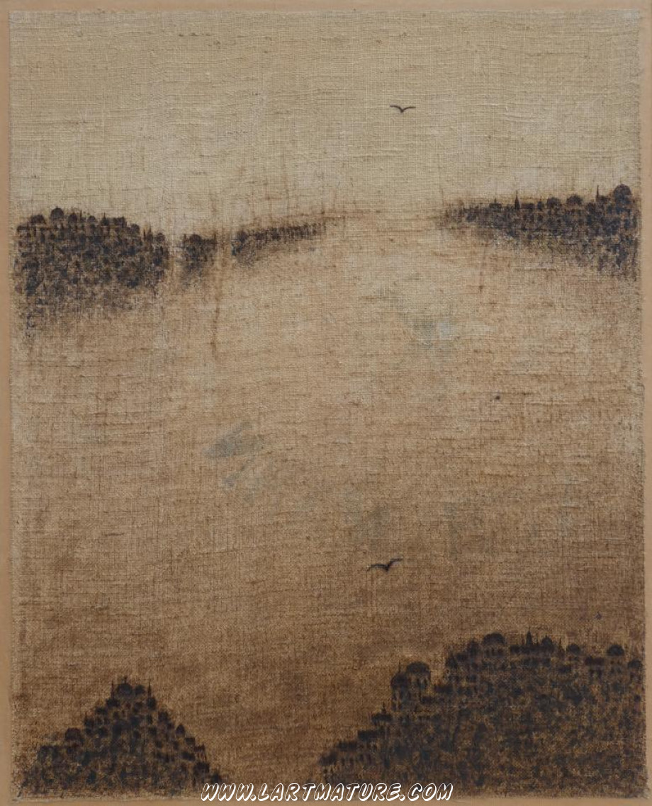 Paysage aux arbres-réminiscence VIII de Christian RONCERAY Paysage aux arbres-réminiscence VIII - Peinture de Christian RONCERAY