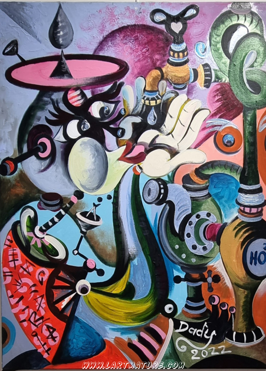H2O - Peinture de Dady Nkanga Yafu