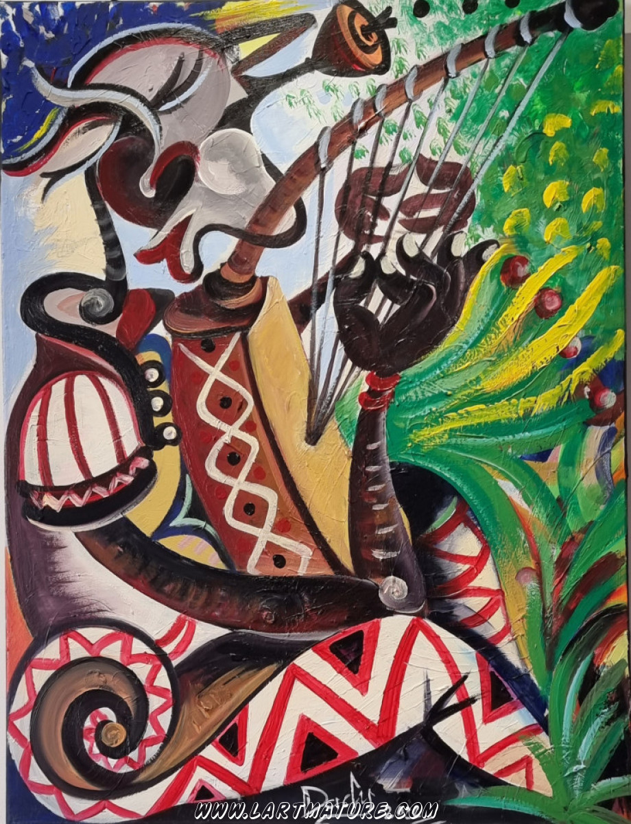 La Source - Peinture de Dady Nkanga Yafu