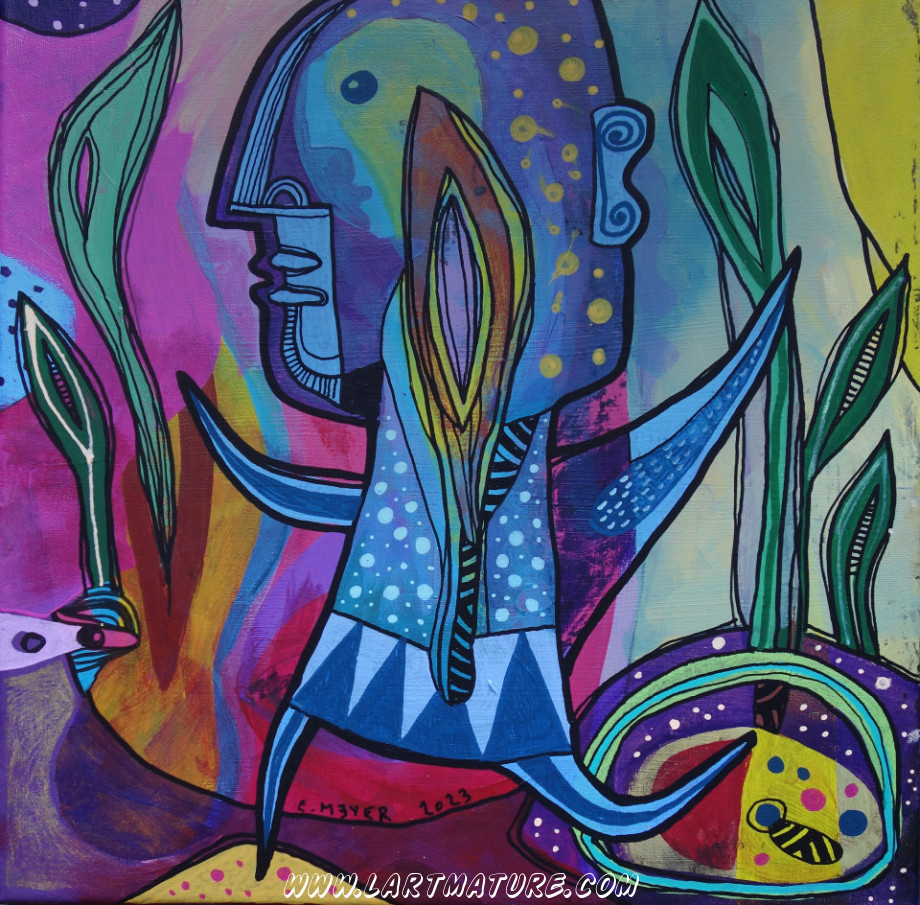 La promenade - Dessin, Peinture de Eric Meyer