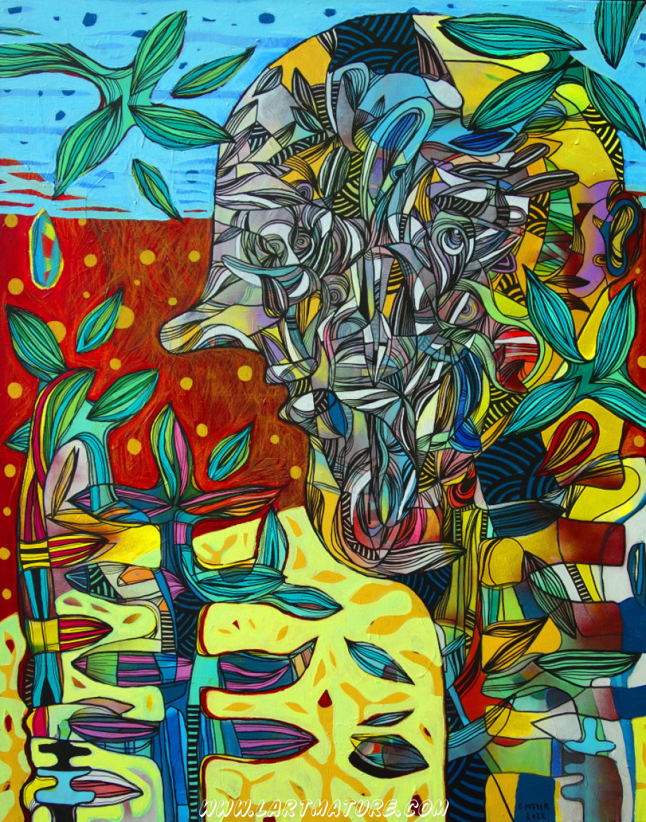 Le promeneur - Dessin, Peinture de Eric Meyer