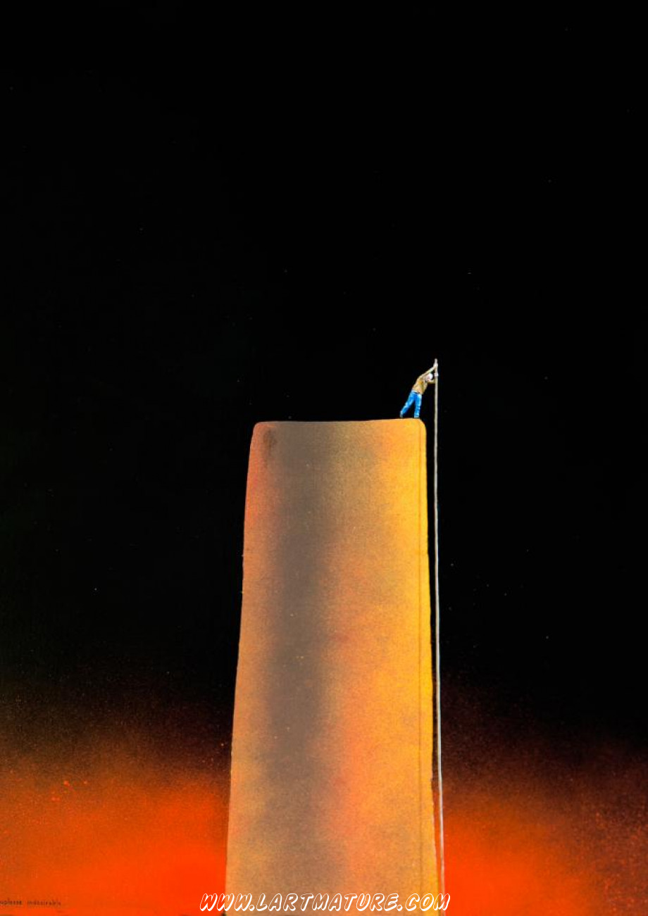 La souplesse indésirable - Peinture de Fabrice Milleville