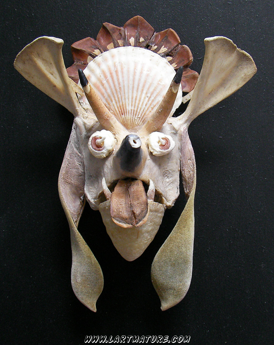 Vertèbre Cochon Cornu de Jean-Paul Minster Vertèbre Cochon Cornu - -Assemblage de Jean-Paul Minster