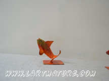 Petit Poisson sur socle - Sculpture de Mich Mao